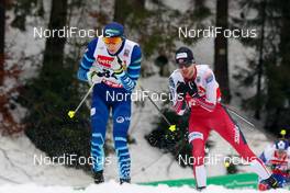 06.02.2021, Klingenthal, Germany (GER): Eero Hirvonen (FIN), Joergen Graabak (NOR) (l-r)  - FIS world cup nordic combined men, individual gundersen HS140/10km, Klingenthal (GER). www.nordicfocus.com. © Volk/NordicFocus. Every downloaded picture is fee-liable.
