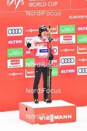 07.02.2021, Klingenthal, Germany (GER): Wendelin Thannheimer (GER), podium - FIS world cup nordic combined men, individual gundersen HS140/10km, Klingenthal (GER). www.nordicfocus.com. © Reichert/NordicFocus. Every downloaded picture is fee-liable.