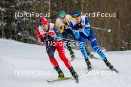 20.03.2021, Klingenthal, Germany (GER): Yoshito Watabe (JPN), David Mach (GER), Ilkka Herola (FIN) (l-r)  - FIS world cup nordic combined men, individual gundersen HS140/10km, Klingenthal (GER). www.nordicfocus.com. © Volk/NordicFocus. Every downloaded picture is fee-liable.
