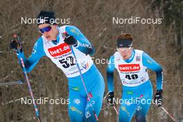 20.03.2021, Klingenthal, Germany (GER): Gael Blondeau (FRA), Mael Tyrode (FRA) (l-r)  - FIS world cup nordic combined men, individual gundersen HS140/10km, Klingenthal (GER). www.nordicfocus.com. © Volk/NordicFocus. Every downloaded picture is fee-liable.