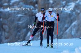 22.10.2021, Ramsau, Austria (AUT): Thomas Jöbstl (AUT), Mario Seidl (AUT) (l-r)  - Nordic Combined training, Ramsau (AUT). www.nordicfocus.com. © Volk/NordicFocus. Every downloaded picture is fee-liable.