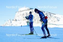 22.10.2021, Ramsau, Austria (AUT): Eero Hirvonen (FIN), Petter Kukkonen (FIN) (l-r)  - Nordic Combined training, Ramsau (AUT). www.nordicfocus.com. © Volk/NordicFocus. Every downloaded picture is fee-liable.