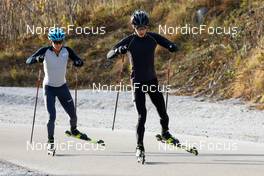 22.10.2021, Ramsau, Austria (AUT): Sora Yachi (JPN), Ryota Yamamoto (JPN) (l-r)  - Nordic Combined training, Ramsau (AUT). www.nordicfocus.com. © Volk/NordicFocus. Every downloaded picture is fee-liable.