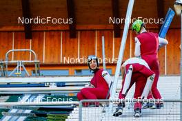 17.10.2021, Ramsau, Austria (AUT): Otto Niittykoski (FIN), Leevi Mutru (FIN) (l-r)  - Nordic Combined training, Ramsau (AUT). www.nordicfocus.com. © Volk/NordicFocus. Every downloaded picture is fee-liable.