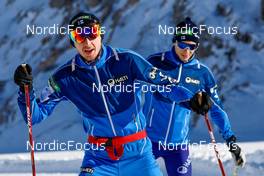 17.10.2021, Ramsau, Austria (AUT): Ilkka Herola (FIN), Eero Hirvonen (FIN) (l-r)  - Nordic Combined training, Ramsau (AUT). www.nordicfocus.com. © Volk/NordicFocus. Every downloaded picture is fee-liable.