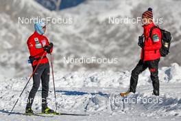 17.10.2021, Ramsau, Austria (AUT): Akito Watabe (JPN), Takanori Kohno (JPN) (l-r) - Nordic Combined training, Ramsau (AUT). www.nordicfocus.com. © Volk/NordicFocus. Every downloaded picture is fee-liable.