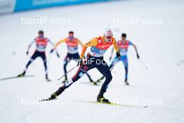 26.02.2021, Oberstdorf, Germany (GER): Vinzenz Geiger (GER) - FIS nordic world ski championships nordic combined men, individual gundersen HS106/10km, Oberstdorf (GER). www.nordicfocus.com. © Thibaut/NordicFocus. Every downloaded picture is fee-liable.