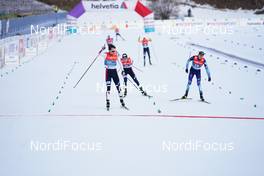 26.02.2021, Oberstdorf, Germany (GER): Jarl Magnus Riiber (NOR), Ilkka Herola (FIN), Jens Luraas Oftebro (NOR), (l-r)  - FIS nordic world ski championships nordic combined men, individual gundersen HS106/10km, Oberstdorf (GER). www.nordicfocus.com. © Thibaut/NordicFocus. Every downloaded picture is fee-liable.