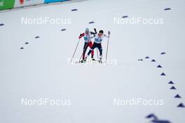 04.03.2021, Oberstdorf, Germany (GER): Akito Watabe (JPN), Jarl Magnus Riiber (NOR),   - FIS nordic world ski championships nordic combined men, individual gundersen HS137/10km, Oberstdorf (GER). www.nordicfocus.com. © Thibaut/NordicFocus. Every downloaded picture is fee-liable.