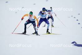 04.03.2021, Oberstdorf, Germany (GER): Fabian Riessle (GER), Ilkka Herola (FIN). (l-r) - FIS nordic world ski championships nordic combined men, individual gundersen HS137/10km, Oberstdorf (GER). www.nordicfocus.com. © Thibaut/NordicFocus. Every downloaded picture is fee-liable.
