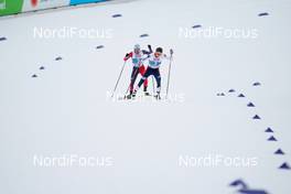 04.03.2021, Oberstdorf, Germany (GER): Akito Watabe (JPN), Jarl Magnus Riiber (NOR) - FIS nordic world ski championships nordic combined men, individual gundersen HS137/10km, Oberstdorf (GER). www.nordicfocus.com. © Thibaut/NordicFocus. Every downloaded picture is fee-liable.
