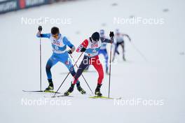 04.03.2021, Oberstdorf, Germany (GER): Laurent Muehlethaler (FRA), Ryota Yamamoto (JPN) - FIS nordic world ski championships nordic combined men, individual gundersen HS137/10km, Oberstdorf (GER). www.nordicfocus.com. © Thibaut/NordicFocus. Every downloaded picture is fee-liable.