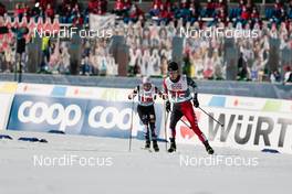 06.03.2021, Oberstdorf, Germany (GER): Johannes Lamparter (AUT), Ryota Yamamoto (JPN) - FIS nordic world ski championships nordic combined men, team sprint HS137/2x7.5km, Oberstdorf (GER). www.nordicfocus.com. © Modica/NordicFocus. Every downloaded picture is fee-liable.