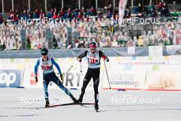 06.03.2021, Oberstdorf, Germany (GER): Viktor Pasichnyk (UKR), Taylor Fletcher (USA) - FIS nordic world ski championships nordic combined men, team sprint HS137/2x7.5km, Oberstdorf (GER). www.nordicfocus.com. © Modica/NordicFocus. Every downloaded picture is fee-liable.