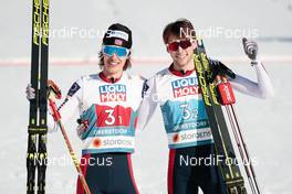 06.03.2021, Oberstdorf, Germany (GER): Espen Andersen (NOR), Jarl Magnus Riiber (NOR) - FIS nordic world ski championships nordic combined men, team sprint HS137/2x7.5km, Oberstdorf (GER). www.nordicfocus.com. © Modica/NordicFocus. Every downloaded picture is fee-liable.