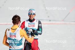 06.03.2021, Oberstdorf, Germany (GER): Eric Frenzel (GER), Akito Watabe (JPN) - FIS nordic world ski championships nordic combined men, team sprint HS137/2x7.5km, Oberstdorf (GER). www.nordicfocus.com. © Modica/NordicFocus. Every downloaded picture is fee-liable.