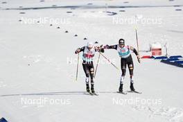 06.03.2021, Oberstdorf, Germany (GER): Johannes Lamparter (AUT), Lukas Greiderer (AUT) - FIS nordic world ski championships nordic combined men, team sprint HS137/2x7.5km, Oberstdorf (GER). www.nordicfocus.com. © Modica/NordicFocus. Every downloaded picture is fee-liable.