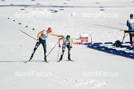 06.03.2021, Oberstdorf, Germany (GER): Fabian Riessle (GER), Eric Frenzel (GER) - FIS nordic world ski championships nordic combined men, team sprint HS137/2x7.5km, Oberstdorf (GER). www.nordicfocus.com. © Modica/NordicFocus. Every downloaded picture is fee-liable.