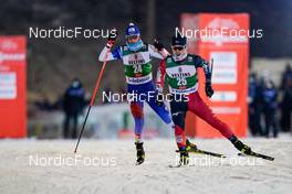 26.11.2021, Ruka, Finland (FIN): Tomas Portyk (CZE), Hideaki Nagai (JPN), (l-r)  - FIS world cup nordic combined men, individual gundersen HS142/5km, Ruka (FIN). www.nordicfocus.com. © Thibaut/NordicFocus. Every downloaded picture is fee-liable.