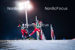 27.11.2021, Ruka, Finland (FIN): Martin Fritz (AUT), Stefan Rettenegger (AUT), (l-r)  - FIS world cup nordic combined men, individual gundersen HS142/10km, Ruka (FIN). www.nordicfocus.com. © Modica/NordicFocus. Every downloaded picture is fee-liable.