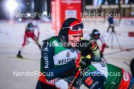 27.11.2021, Ruka, Finland (FIN): Eric Frenzel (GER), Terence Weber (GER), (l-r)  - FIS world cup nordic combined men, individual gundersen HS142/10km, Ruka (FIN). www.nordicfocus.com. © Modica/NordicFocus. Every downloaded picture is fee-liable.