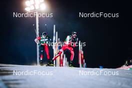 27.11.2021, Ruka, Finland (FIN): Ryota Yamamoto (JPN), Espen Bjoernstad (NOR), (l-r)  - FIS world cup nordic combined men, individual gundersen HS142/10km, Ruka (FIN). www.nordicfocus.com. © Modica/NordicFocus. Every downloaded picture is fee-liable.