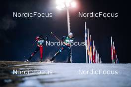 27.11.2021, Ruka, Finland (FIN): Sora Yachi (JPN), Manuel Faisst (GER), (l-r)  - FIS world cup nordic combined men, individual gundersen HS142/10km, Ruka (FIN). www.nordicfocus.com. © Modica/NordicFocus. Every downloaded picture is fee-liable.