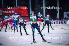 27.11.2021, Ruka, Finland (FIN): Eric Frenzel (GER), Terence Weber (GER), Vinzenz Geiger (GER), (l-r)  - FIS world cup nordic combined men, individual gundersen HS142/10km, Ruka (FIN). www.nordicfocus.com. © Modica/NordicFocus. Every downloaded picture is fee-liable.