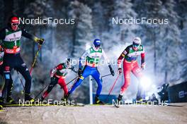 27.11.2021, Ruka, Finland (FIN): Terence Weber (GER), Ryota Yamamoto (JPN), Kristjan Ilves (EST), Mario Seidl (AUT), (l-r)  - FIS world cup nordic combined men, individual gundersen HS142/10km, Ruka (FIN). www.nordicfocus.com. © Modica/NordicFocus. Every downloaded picture is fee-liable.
