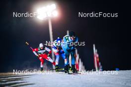 27.11.2021, Ruka, Finland (FIN): Johannes Lamparter (AUT), Tomas Portyk (CZE), Marco Heinis (FRA), (l-r)  - FIS world cup nordic combined men, individual gundersen HS142/10km, Ruka (FIN). www.nordicfocus.com. © Modica/NordicFocus. Every downloaded picture is fee-liable.