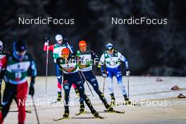 28.11.2021, Ruka, Finland (FIN): Julian Schmid (GER), Johannes Rydzek (GER), (l-r)  - FIS world cup nordic combined men, individual gundersen HS142/10km, Ruka (FIN). www.nordicfocus.com. © Thibaut/NordicFocus. Every downloaded picture is fee-liable.