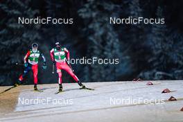 28.11.2021, Ruka, Finland (FIN): Ryota Yamamoto (JPN), Jens Luraas Oftebro (NOR), (l-r)  - FIS world cup nordic combined men, individual gundersen HS142/10km, Ruka (FIN). www.nordicfocus.com. © Thibaut/NordicFocus. Every downloaded picture is fee-liable.