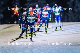 28.11.2021, Ruka, Finland (FIN): Vinzenz Geiger (GER), Eric Frenzel (GER), (l-r)  - FIS world cup nordic combined men, individual gundersen HS142/10km, Ruka (FIN). www.nordicfocus.com. © Thibaut/NordicFocus. Every downloaded picture is fee-liable.