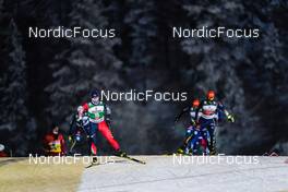 28.11.2021, Ruka, Finland (FIN): Sora Yachi (JPN), Julian Schmid (GER), (l-r)  - FIS world cup nordic combined men, individual gundersen HS142/10km, Ruka (FIN). www.nordicfocus.com. © Thibaut/NordicFocus. Every downloaded picture is fee-liable.