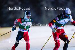 28.11.2021, Ruka, Finland (FIN): Ryota Yamamoto (JPN), Lukas Greiderer (AUT), (l-r)  - FIS world cup nordic combined men, individual gundersen HS142/10km, Ruka (FIN). www.nordicfocus.com. © Thibaut/NordicFocus. Every downloaded picture is fee-liable.