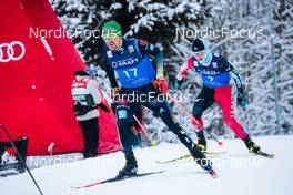 05.12.2021, Lillehammer, Norway (NOR): Fabian Riessle (GER), Ryota Yamamoto (JPN), (l-r)  - FIS world cup nordic combined men, individual gundersen HS138/10km, Lillehammer (NOR). www.nordicfocus.com. © Modica/NordicFocus. Every downloaded picture is fee-liable.
