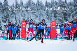 05.12.2021, Lillehammer, Norway (NOR): Einar Luraas Oftebro (NOR), Ben Loomis (USA), (l-r)  - FIS world cup nordic combined men, individual gundersen HS138/10km, Lillehammer (NOR). www.nordicfocus.com. © Modica/NordicFocus. Every downloaded picture is fee-liable.
