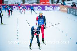05.12.2021, Lillehammer, Norway (NOR): Vinzenz Geiger (GER), Akito Watabe (JPN), (l-r)  - FIS world cup nordic combined men, individual gundersen HS138/10km, Lillehammer (NOR). www.nordicfocus.com. © Modica/NordicFocus. Every downloaded picture is fee-liable.