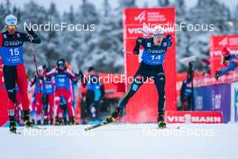 05.12.2021, Lillehammer, Norway (NOR): Akito Watabe (JPN), Vinzenz Geiger (GER), (l-r)  - FIS world cup nordic combined men, individual gundersen HS138/10km, Lillehammer (NOR). www.nordicfocus.com. © Modica/NordicFocus. Every downloaded picture is fee-liable.