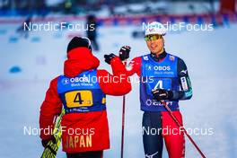 04.12.2021, Lillehammer, Norway (NOR): Yoshito Watabe (JPN), Akito Watabe (JPN), (l-r)  - FIS world cup nordic combined men, team HS98/4x5km, Lillehammer (NOR). www.nordicfocus.com. © Thibaut/NordicFocus. Every downloaded picture is fee-liable.