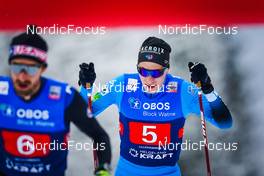 04.12.2021, Lillehammer, Norway (NOR): Taylor Fletcher (USA), Laurent Muhlethaler (FRA), (l-r)  - FIS world cup nordic combined men, team HS98/4x5km, Lillehammer (NOR). www.nordicfocus.com. © Thibaut/NordicFocus. Every downloaded picture is fee-liable.