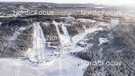 03.12.2021, Lillehammer, Norway (NOR): Aerial view of LillehammerÕs Ski Jumping Stadium   - FIS world cup nordic combined men, training, Lillehammer (NOR). www.nordicfocus.com. © Modica/NordicFocus. Every downloaded picture is fee-liable.