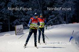10.12.2021, Otepaeae, Estonia (EST): Petter Kukkonen (FIN), Jari Hiekkavirta (FIN), (l-r)  - FIS world cup nordic combined men, individual gundersen HS97/10km, training, Otepaeae (EST). www.nordicfocus.com. © Volk/NordicFocus. Every downloaded picture is fee-liable.