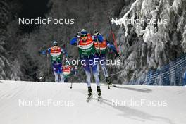 10.12.2021, Otepaeae, Estonia (EST): Arttu Maekiaho (FIN), Otto Niittykoski (FIN), Ilkka Herola (FIN), Eero Hirvonen (FIN), (l-r)  - FIS world cup nordic combined men, individual gundersen HS97/10km, training, Otepaeae (EST). www.nordicfocus.com. © Volk/NordicFocus. Every downloaded picture is fee-liable.