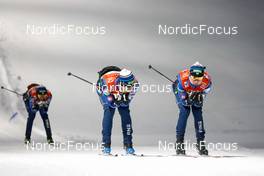 10.12.2021, Otepaeae, Estonia (EST): Eero Hirvonen (FIN), Arttu Maekiaho (FIN), (l-r)  - FIS world cup nordic combined men, individual gundersen HS97/10km, training, Otepaeae (EST). www.nordicfocus.com. © Volk/NordicFocus. Every downloaded picture is fee-liable.