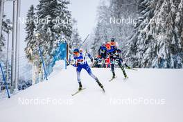 11.12.2021, Otepaeae, Estonia (EST): Ilkka Herola (FIN), Eric Frenzel (GER), (l-r)  - FIS world cup nordic combined men, Mass Start HS97/10km, Otepaeae (EST). www.nordicfocus.com. © Volk/NordicFocus. Every downloaded picture is fee-liable.