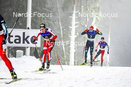 12.12.2021, Otepaeae, Estonia (EST): Espen Andersen (NOR), Terence Weber (GER), (l-r)  - FIS world cup nordic combined men, individual gundersen HS97/10km, Otepaeae (EST). www.nordicfocus.com. © Volk/NordicFocus. Every downloaded picture is fee-liable.