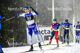 12.12.2021, Otepaeae, Estonia (EST): Arttu Maekiaho (FIN), Kodai Kimura (JPN), Dmytro Mazurchuk (UKR), (l-r)  - FIS world cup nordic combined men, individual gundersen HS97/10km, Otepaeae (EST). www.nordicfocus.com. © Volk/NordicFocus. Every downloaded picture is fee-liable.