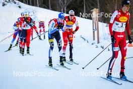 18.12.2021, Ramsau, Austria (AUT): Kristjan Ilves (EST), Mario Seidl (AUT), (l-r)  - FIS world cup nordic combined men, individual gundersen HS98/10km, Ramsau (AUT). www.nordicfocus.com. © Volk/NordicFocus. Every downloaded picture is fee-liable.