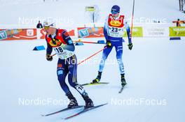18.12.2021, Ramsau, Austria (AUT): Manuel Faisst (GER), Eero Hirvonen (FIN), (l-r)  - FIS world cup nordic combined men, individual gundersen HS98/10km, Ramsau (AUT). www.nordicfocus.com. © Volk/NordicFocus. Every downloaded picture is fee-liable.